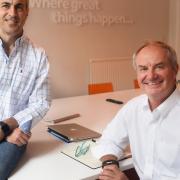 Philip Mann, right, has joined Creative Sponge as non-executive chairman, to work with managing director Alex Tosh. Picture: DENISE BRADLEY.
