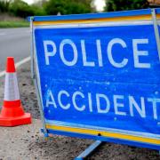 A road in Sprowston was closed for two hours following a crash