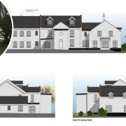 Hill House as it is, and how it could look if plans go ahead