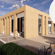 How the new NNUH Diagnostic Assessment Centre could look and South Norfolk Council councillor Daniel Elmer, who supports the plans