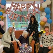 Vera Read with son-in-law Kenneth Manns and daughter Christine, granddaughter Nicola Pryde and nephew Clive Girling and his wife, Jayne on her 109th birthday