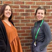Hannah Molloy (left) a resettlement engagement worker for St Martins, with Kat Alabaster, who heads up Norwich's Pathways team which helps rough sleepers