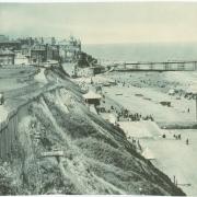 Genteel mardling along the Cromer clifftop walk  a few holiday seasons ago when bathing machines still dotted the sands