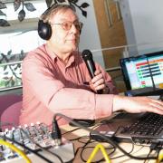 Hospital Radio Norwich chairman Mike Sarre in action at the N&N