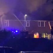 Firefighters were called to tackle a large house blaze overnight