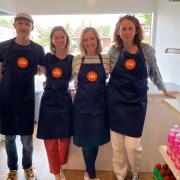 Staff from The Feed, including chief executive Lucy Parish (second from right)