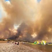 A wildfire has caused havoc on Rhodes with thousands of people having so far been evacuated from villages and hotels