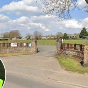 King George V playing fields. Inset: Drayton Parish Council chairman Graham Everett