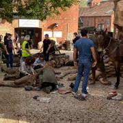 Filming for a new WW2 documentary in King Street, Norwich