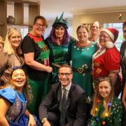 Panto performers and staff visit St John's House care home in Norwich Image: SARAH RIGBY