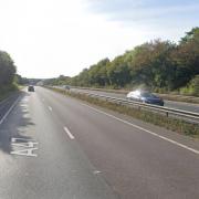 Part of the A47 was blocked after a crash this morning
