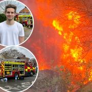 Neighbours were left terrified after a huge fire broke out on George Borrow Road