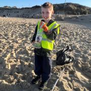 Theo Yeldham is a familiar sight on Hemsby beach where strangers rush up to him to thank him for his efforts