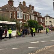A child was taken to hospital after being hit by a bus in Norwich