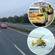 Part of the A47 was closed near Norwich following a crash