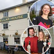 Victoria Macdonald (top) is handing over the reins of The Cellar House in Eaton to Simon and Jenny Turner (bottom)