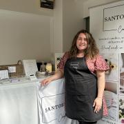 Amanda Zabergja at her Santosha Company pop-up at Norwich Market