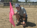 Young archer hits clout flagpole twice in one session