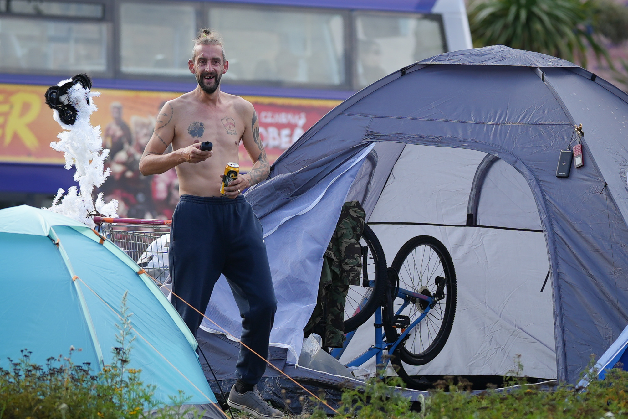 Mystery remains over who moved tents from middle of major roundabout
