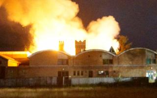 Fire has ripped through the old Pinebanks building in Thorpe St Andrew Norwich during the early hours of Thursday 17th July 2014. Fire appliances from all over Norfolk attended but had problems getting water onto the fire.