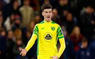 Sam Byram in action during Norwich City's defeat at Crystal Palace