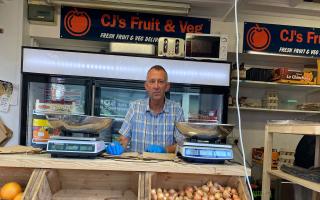 Paul Wiley, owner of the CJ's Fruit and Veg stall on Norwich Market