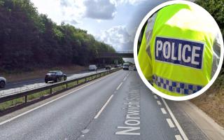 The A47 was closed both directions between Trowse and Postwick following the incident