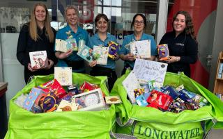 A construction supply company has delivered hundreds of eggs to a children's hospital